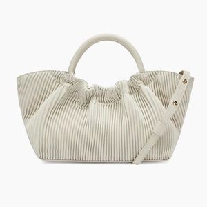 DeMellier
Mini Los Angeles Pleated Leather Tote Color: off white pleated